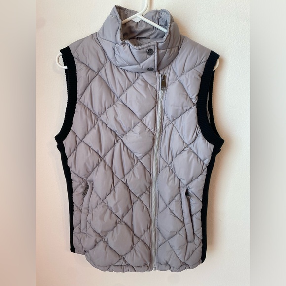 Marc New York Womens Gray Mock Neck Quilted Zip Sleeveless Vest Jacket Size L - Picture 1 of 12
